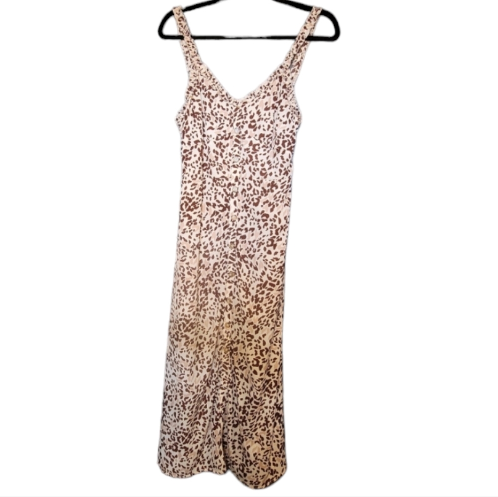 NEW Crescent Maxi Sleeveless Animal Print Dress